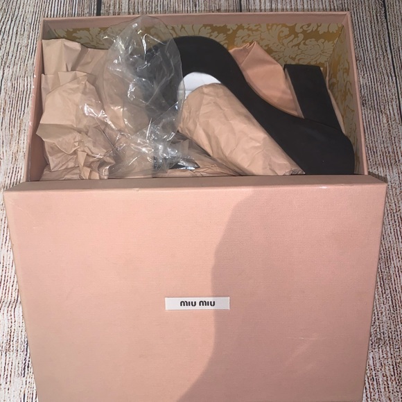 Miu Miu Peep Toe Heels in Black - Picture 5 of 6